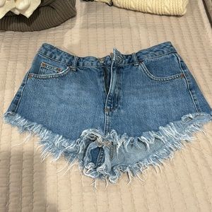 Topshop Moto Kiri High Waisted Shorts